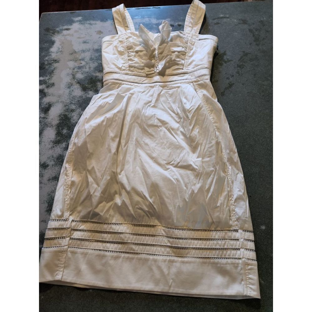 ZAC POSEN White bow front Cocktail dress